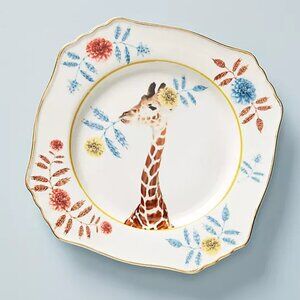 Lou Rota Nature Table Giraffe Plate Anthropolgie NIB